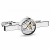 Warren Asher Silver-Tone Copper Mechanical Movement Tie Clip