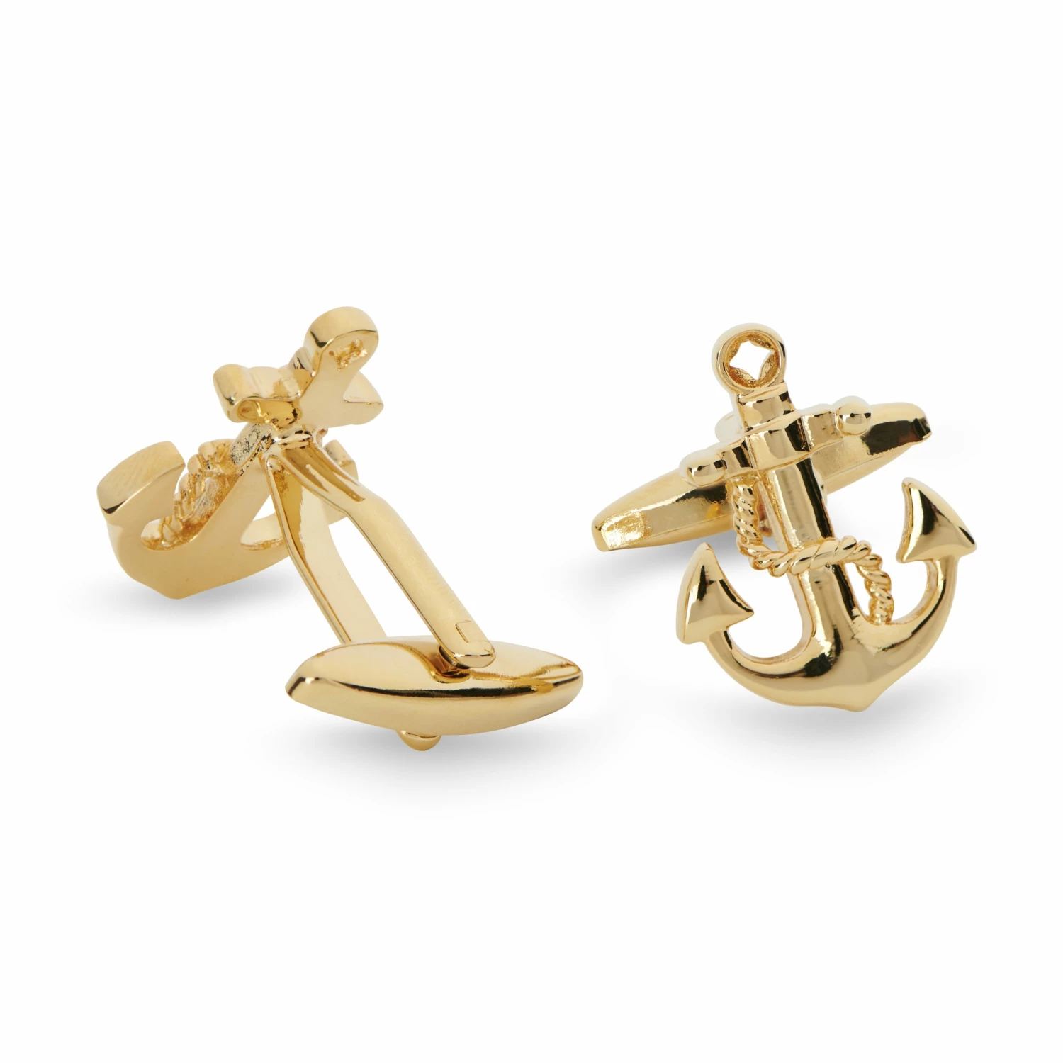 Warren Asher Gold-Tone Anchor Cufflinks 2 Warren Asher Gold-Tone Anchor Cufflinks - Image 2