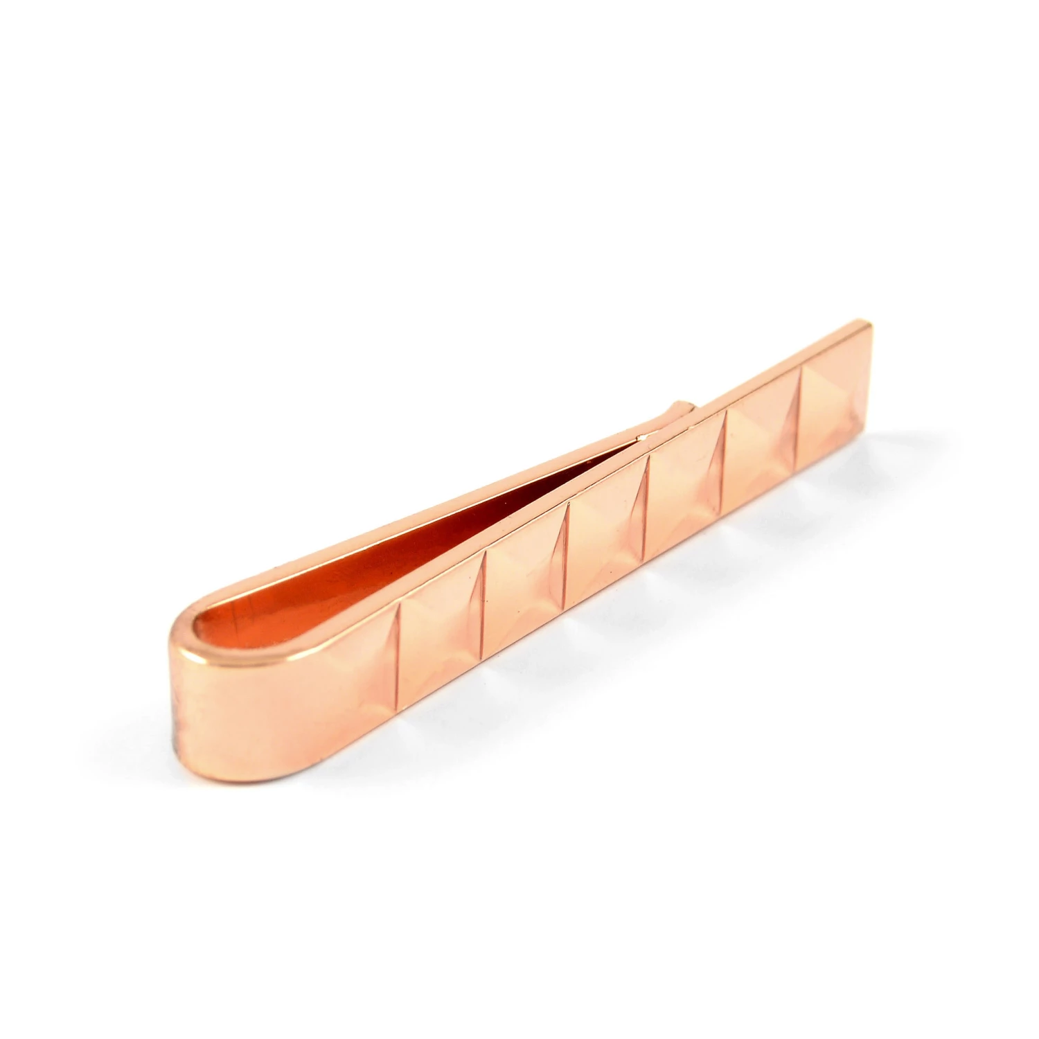 Warren Asher Rose Gold-Tone Vertical Line Tie Bar 2 Warren Asher Rose Gold-Tone Vertical Line Tie Bar - Image 2