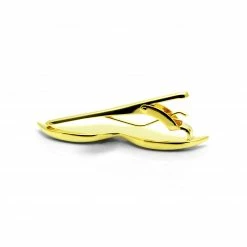 Warren Asher Gold-Tone Moustache Tie Clip -Cheap TIE CLIPS Store 1 3 75