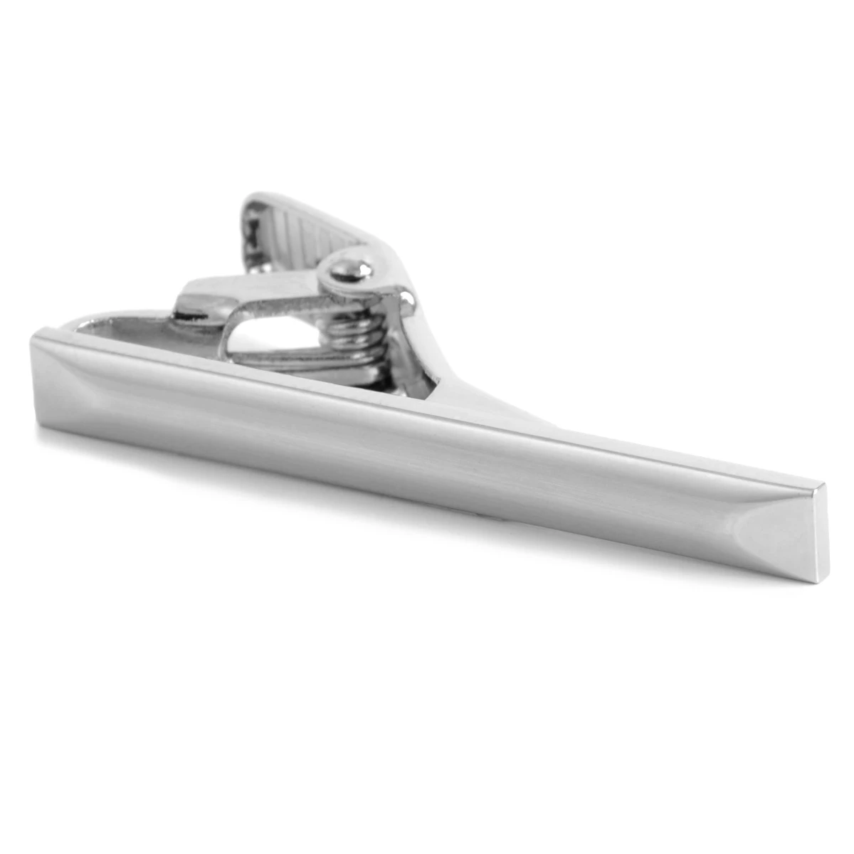 Warren Asher Silver-Tone Rounded Tie Clip 2 Warren Asher Silver-Tone Rounded Tie Clip - Image 2