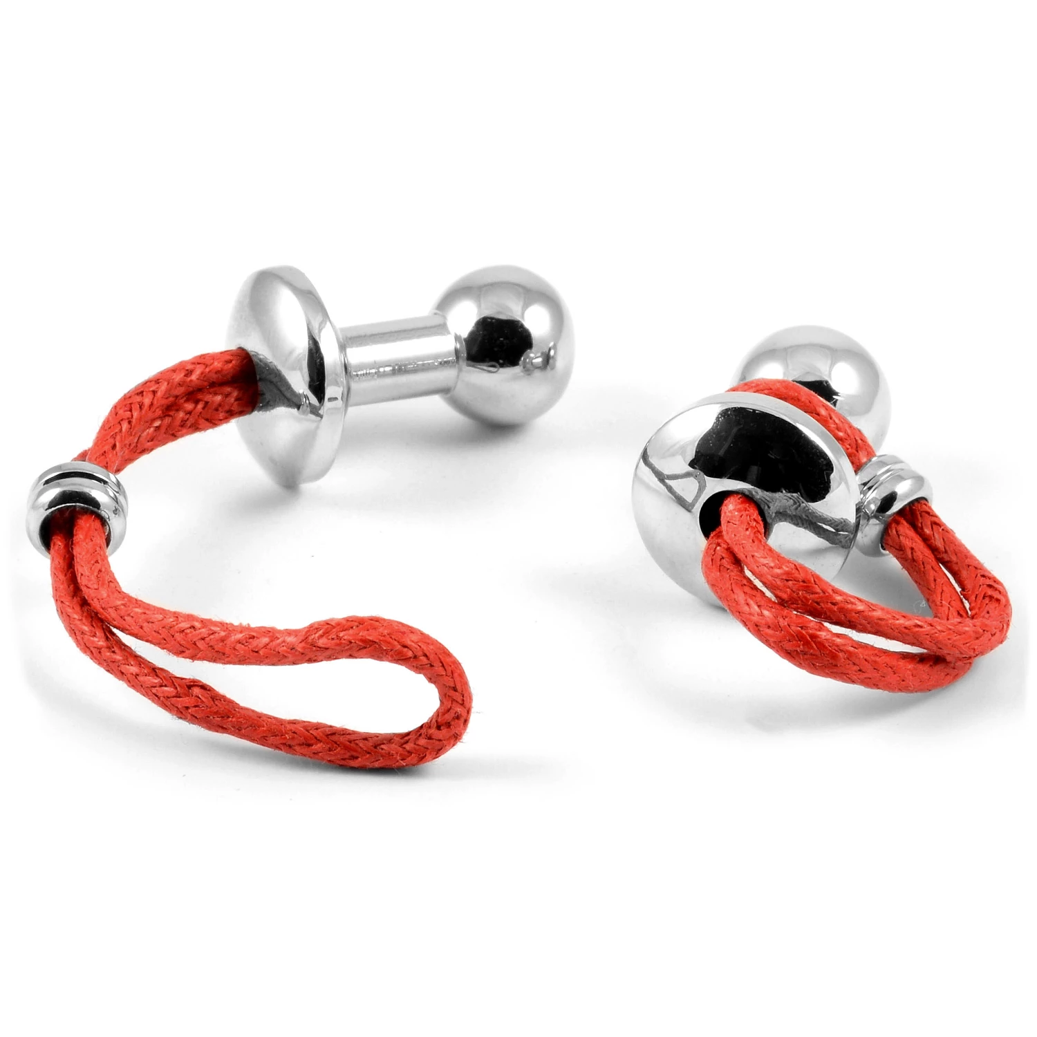 Warren Asher Currant Red & Silver-Tone Pawn Cufflinks 2 Warren Asher Currant Red & Silver-Tone Pawn Cufflinks - Image 2