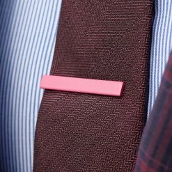 Warren Asher Pink Square Short Tie Clip -Cheap TIE CLIPS Store 11436 tieclip 1
