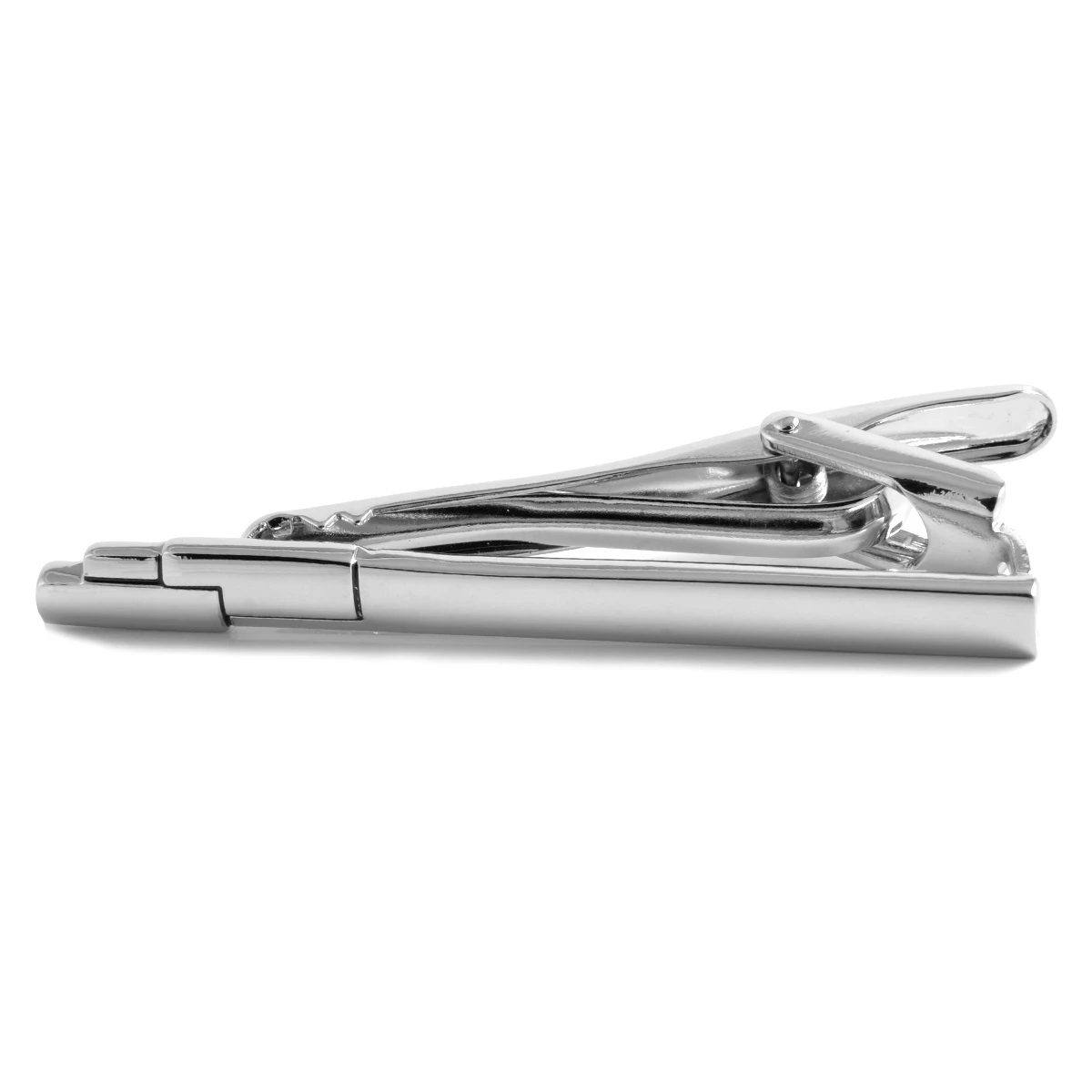 Warren Asher Silver-Tone Detailed Short Tie Clip 2 Warren Asher Silver-Tone Detailed Short Tie Clip - Image 2