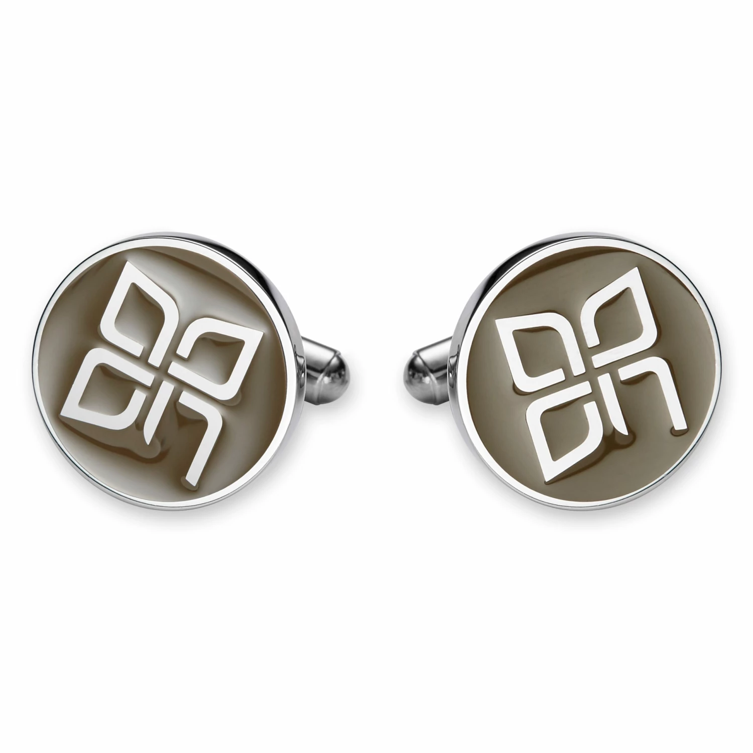 Bohemian Revolt Geo Remix | Round Silver-Tone Stainless Steel Cufflinks 1 Bohemian Revolt Geo Remix | Round Silver-Tone Stainless Steel Cufflinks