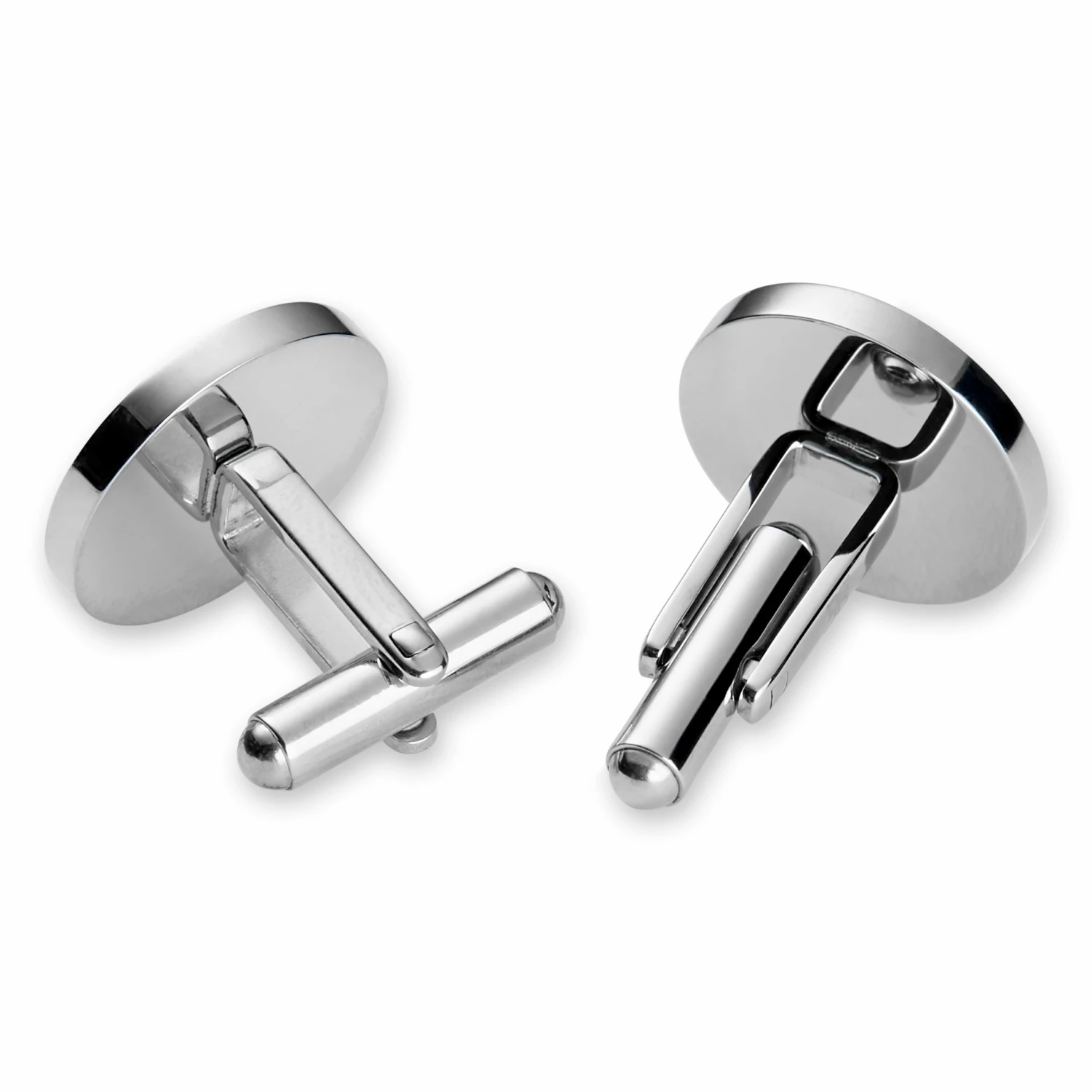 Bohemian Revolt Geo Remix | Round Silver-Tone Stainless Steel Cufflinks 2 Bohemian Revolt Geo Remix | Round Silver-Tone Stainless Steel Cufflinks - Image 2