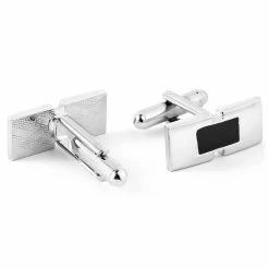 Warren Asher Silver-Tone Lining Cufflinks -Cheap TIE CLIPS Store 12 2 104