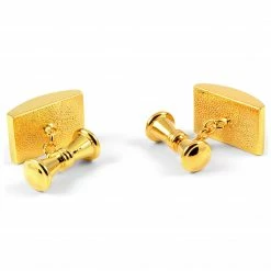 Warren Asher Gold-Tone & Black Detail Chain Cufflinks -Cheap TIE CLIPS Store 12 2 41