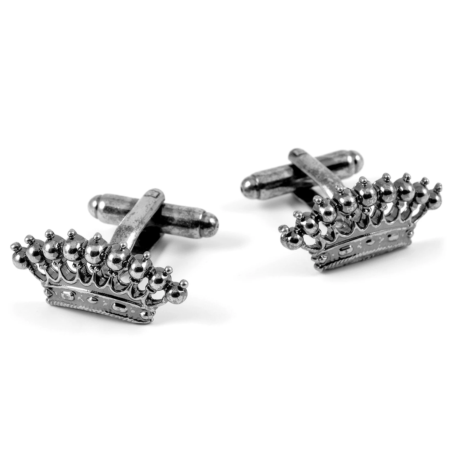 Warren Asher Crown Silver-Tone Cufflinks 1 Warren Asher Crown Silver-Tone Cufflinks