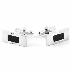 Warren Asher Silver-Tone Lining Cufflinks