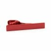 Warren Asher Short Cherry Red Square Tie Clip