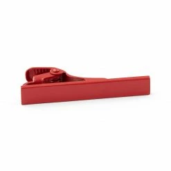 Warren Asher Short Cherry Red Square Tie Clip
