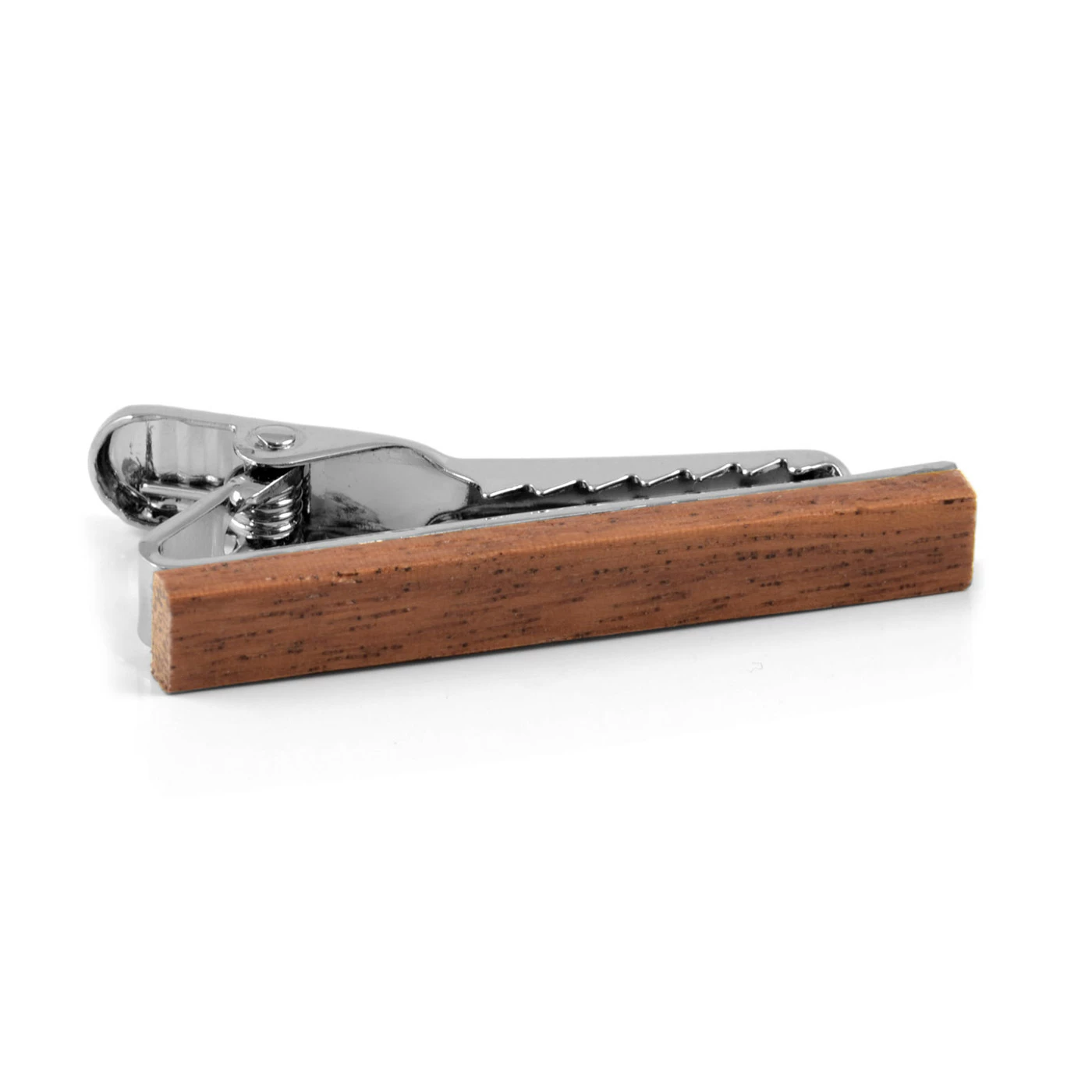 Warren Asher Massaranduba Wood & Metal Tie Clip 1 Warren Asher Massaranduba Wood & Metal Tie Clip