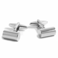 Warren Asher Cylinder Silver-Tone Cufflinks