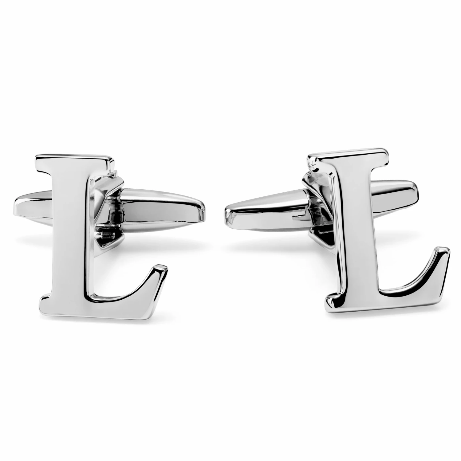 Trendhim Silver-Tone Letter L Initial Cufflinks 1 Trendhim Silver-Tone Letter L Initial Cufflinks