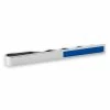 Bohemian Revolt Geo Remix | Long Silver-Tone & Blue Square Stainless Steel Tie Bar