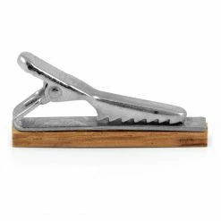 Warren Asher Red Oak Wood & Metal Tie Clip -Cheap TIE CLIPS Store 13 2 1 5
