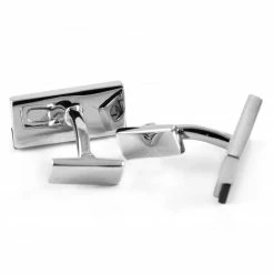 Warren Asher Rectangular Black & Silver-Tone Cufflinks 5 Warren Asher Rectangular Black & Silver-Tone Cufflinks -Cheap TIE CLIPS Store 13 2 29