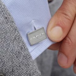 Northern Jewelry Cubic 925s Silver Zirconia Dotted Cufflinks -Cheap TIE CLIPS Store 13234 cufflinks 1