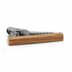 Warren Asher Red Oak Wood & Metal Tie Clip