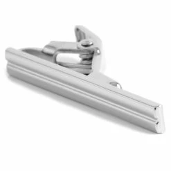 Warren Asher Short Silver-Tone Single Groove Tie Clip -Cheap TIE CLIPS Store 14 2