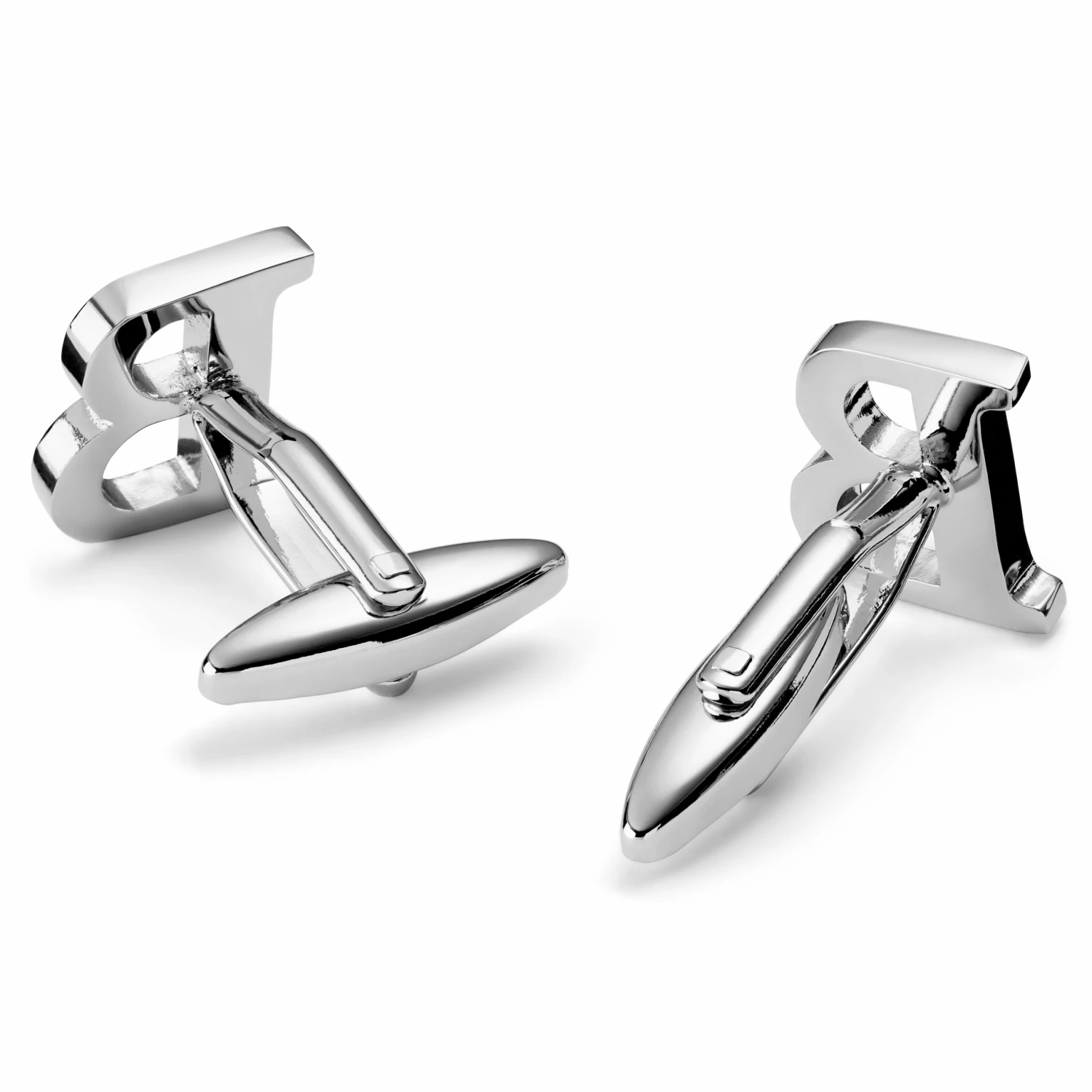 Trendhim Silver-Tone Letter B Initial Cufflinks 2 Trendhim Silver-Tone Letter B Initial Cufflinks - Image 2