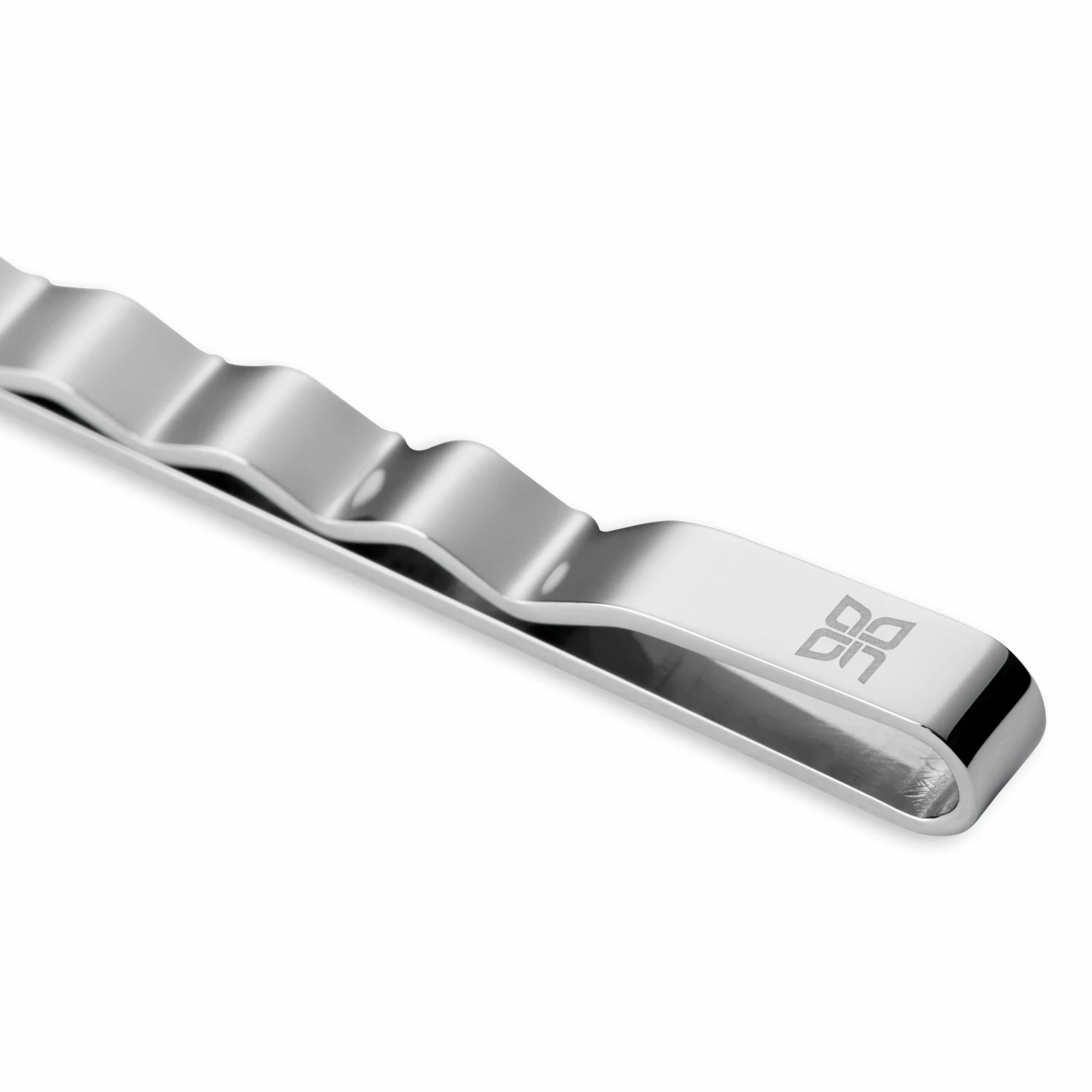 Bohemian Revolt Geo Remix | Silver-Tone & Red Square Stainless Steel Tie Bar 2 Bohemian Revolt Geo Remix | Silver-Tone & Red Square Stainless Steel Tie Bar - Image 2
