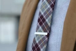 Warren Asher Short Simple Silver-Tone Tie Clip -Cheap TIE CLIPS Store 144 2 1