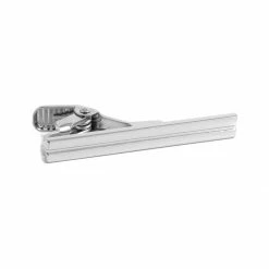 Warren Asher Short Silver-Tone Single Groove Tie Clip