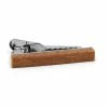 Warren Asher Short Light Brown Wood & Metal Tie Clip