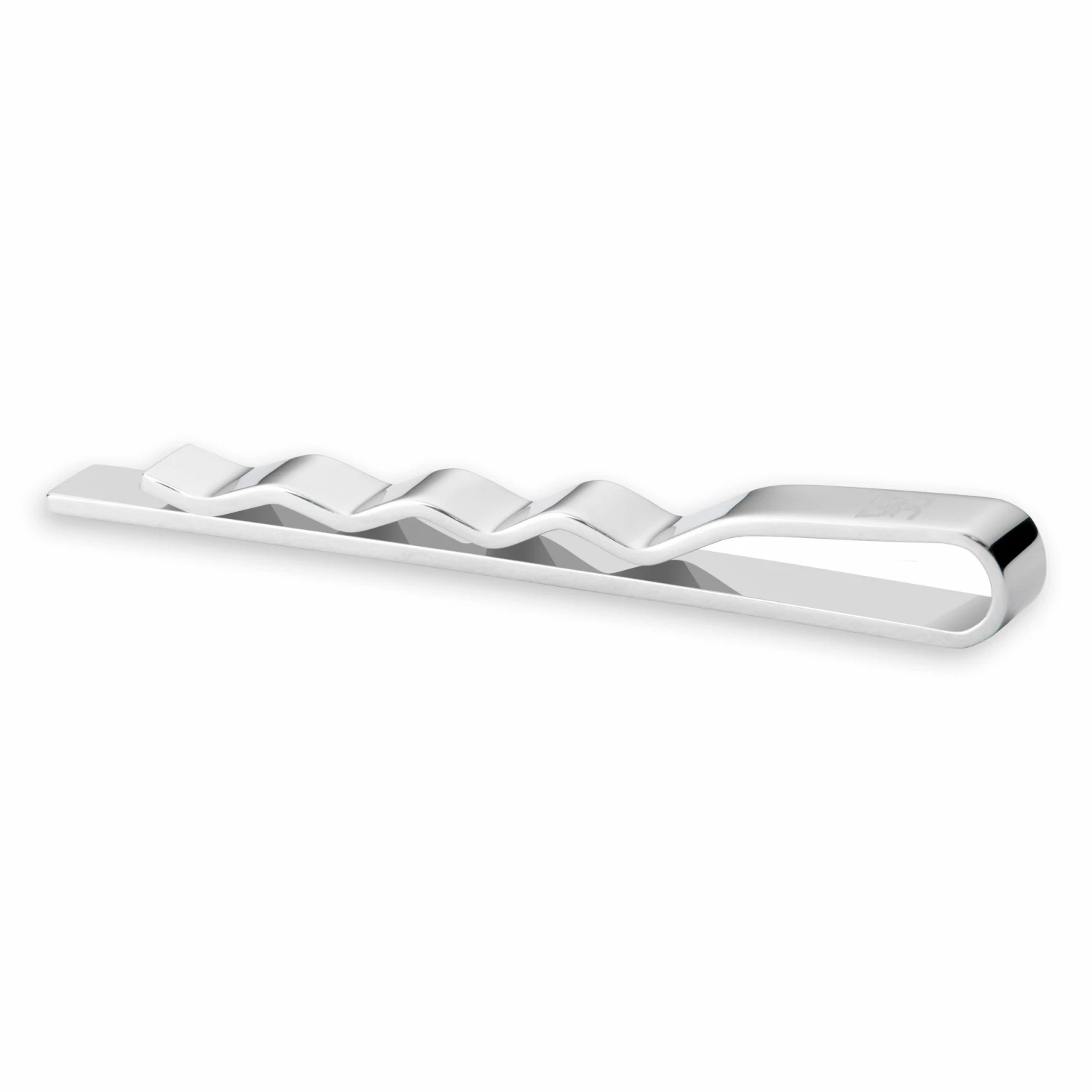 Bohemian Revolt Geo Remix | Long Silver-Tone & Black Square Stainless Steel Tie Bar 4 Bohemian Revolt Geo Remix | Long Silver-Tone & Black Square Stainless Steel Tie Bar - Image 4