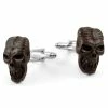 Warren Asher Dark Brown Skull Cufflinks