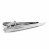 Warren Asher Short Silver-Tone Peak Tie Clip