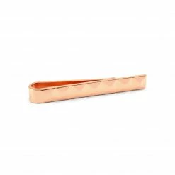 Warren Asher Rose Gold-Tone Vertical Line Tie Bar