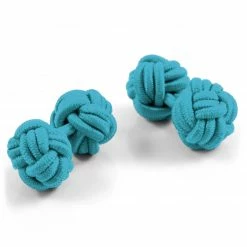 Warren Asher Turquoise Blue Knot Cufflinks