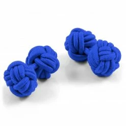 Warren Asher Cobalt Blue Knot Cufflinks