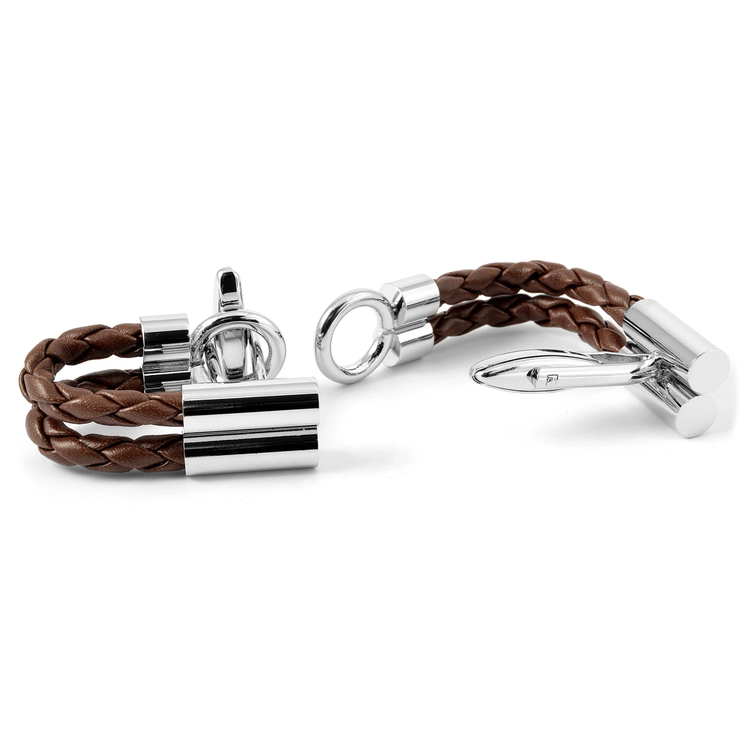 Warren Asher Chocolate Brown Double Merge Cufflinks 2 Warren Asher Chocolate Brown Double Merge Cufflinks - Image 2