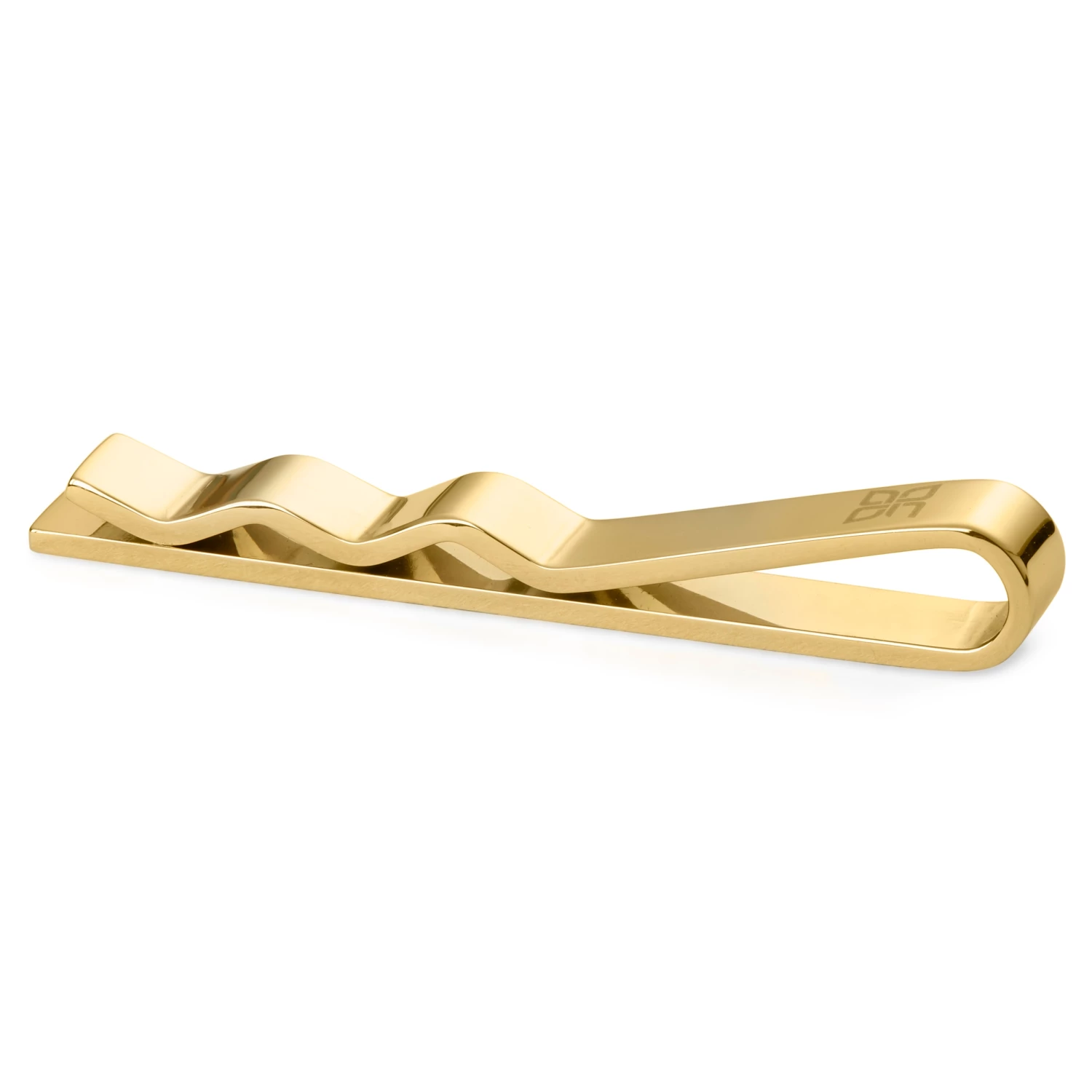 Bohemian Revolt Geo Remix | Gold-Tone & Grey Patterned Stainless Steel Tie Bar 2 Bohemian Revolt Geo Remix | Gold-Tone & Grey Patterned Stainless Steel Tie Bar - Image 2