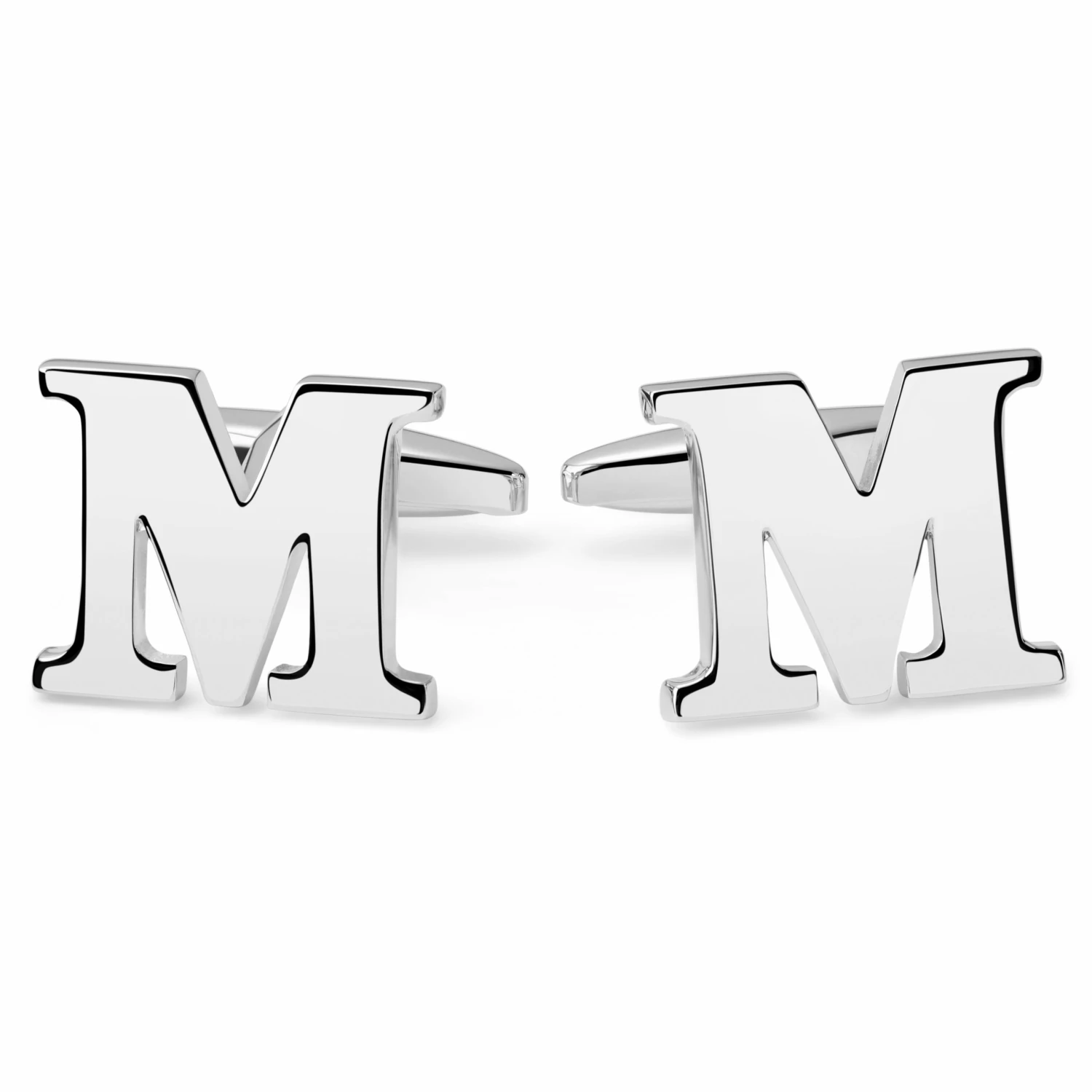 Trendhim Silver-Tone Letter M Initial Cufflinks 1 Trendhim Silver-Tone Letter M Initial Cufflinks