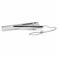 Warren Asher Silver-Tone & Black Stone Tie Clip With Chain 5 Warren Asher Silver-Tone & Black Stone Tie Clip With Chain -Cheap TIE CLIPS Store 22 2 31