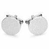 Bohemian Revolt Geo Remix | Round Silver-Tone Stainless Steel Cufflinks