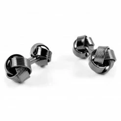 Warren Asher Gunmetal Gothic Knot Cufflinks