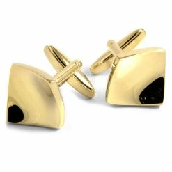 Warren Asher Curved Gold-Tone Cufflinks