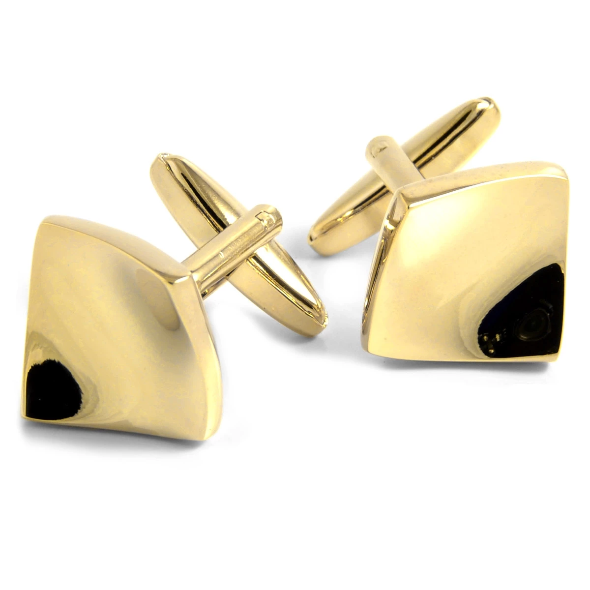 Warren Asher Curved Gold-Tone Cufflinks 1 Warren Asher Curved Gold-Tone Cufflinks
