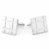 Warren Asher Square Silver-Tone Chunky Square Cufflinks