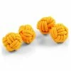 Warren Asher Canary Yellow Knot Cufflinks
