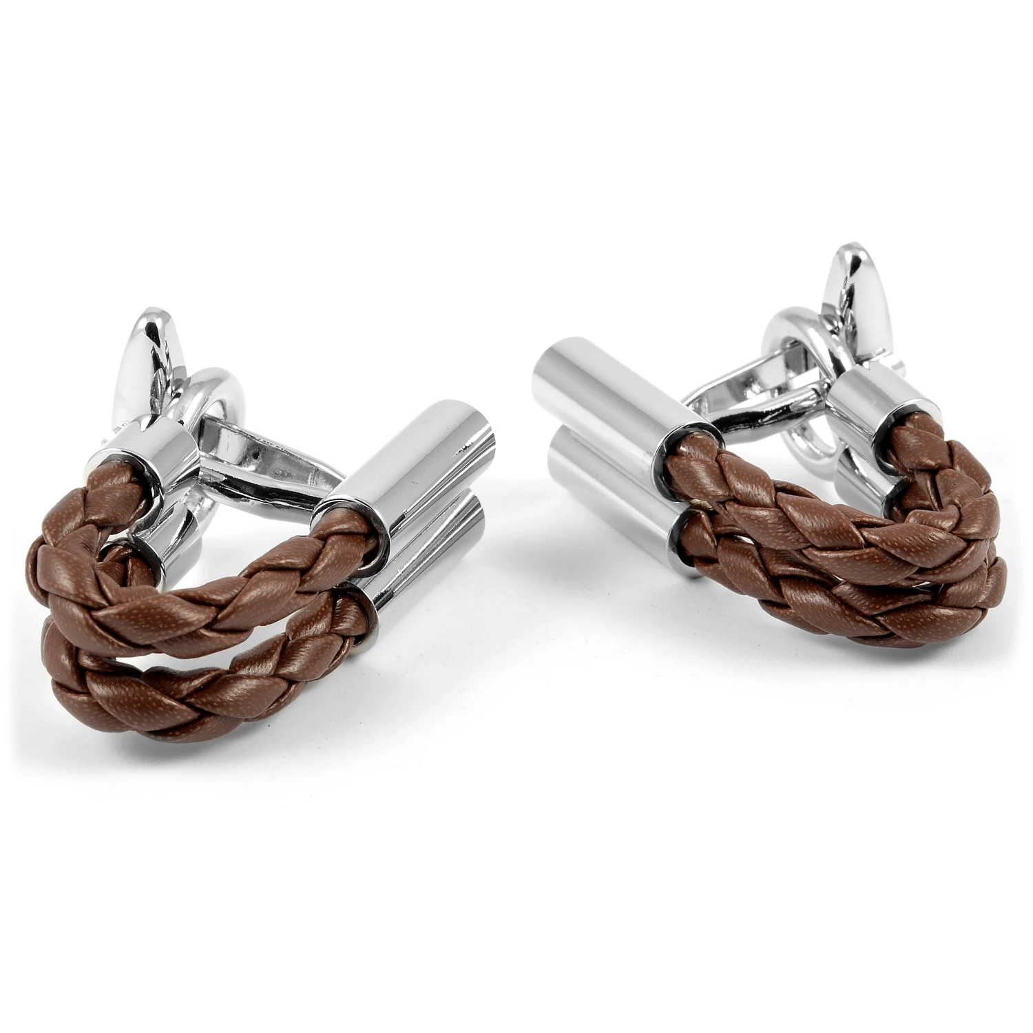 Warren Asher Chocolate Brown Double Merge Cufflinks 1 Warren Asher Chocolate Brown Double Merge Cufflinks