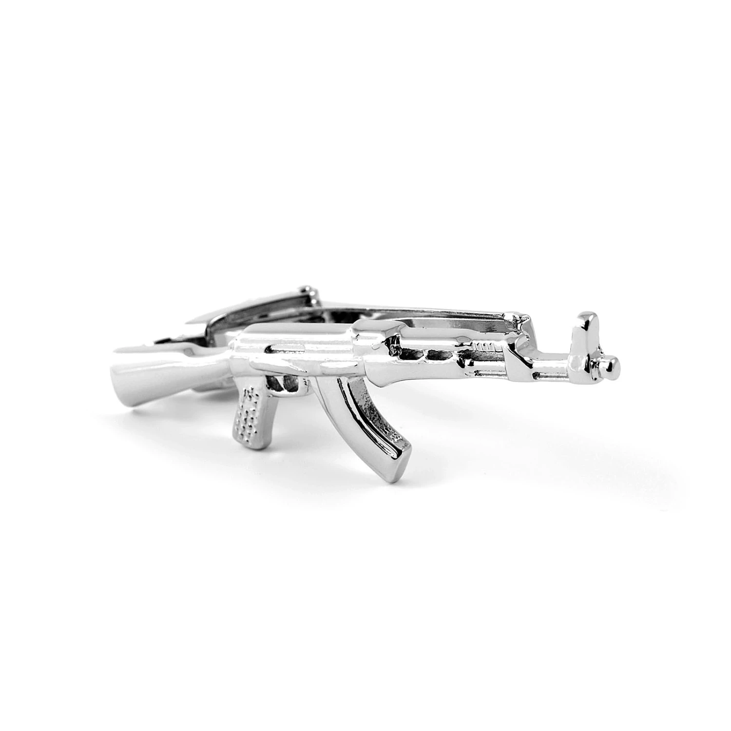 Warren Asher Silver-Tone AK47 Rifle Tie Clip 2 Warren Asher Silver-Tone AK47 Rifle Tie Clip - Image 2