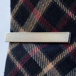 Warren Asher Short Silver-Tone Checked Tie Clip -Cheap TIE CLIPS Store 30 checked short tie clip cropped