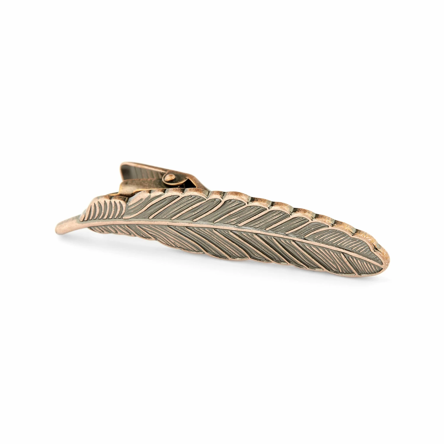 Warren Asher Short Chrome Feather Tie Clip 2 Warren Asher Short Chrome Feather Tie Clip - Image 2